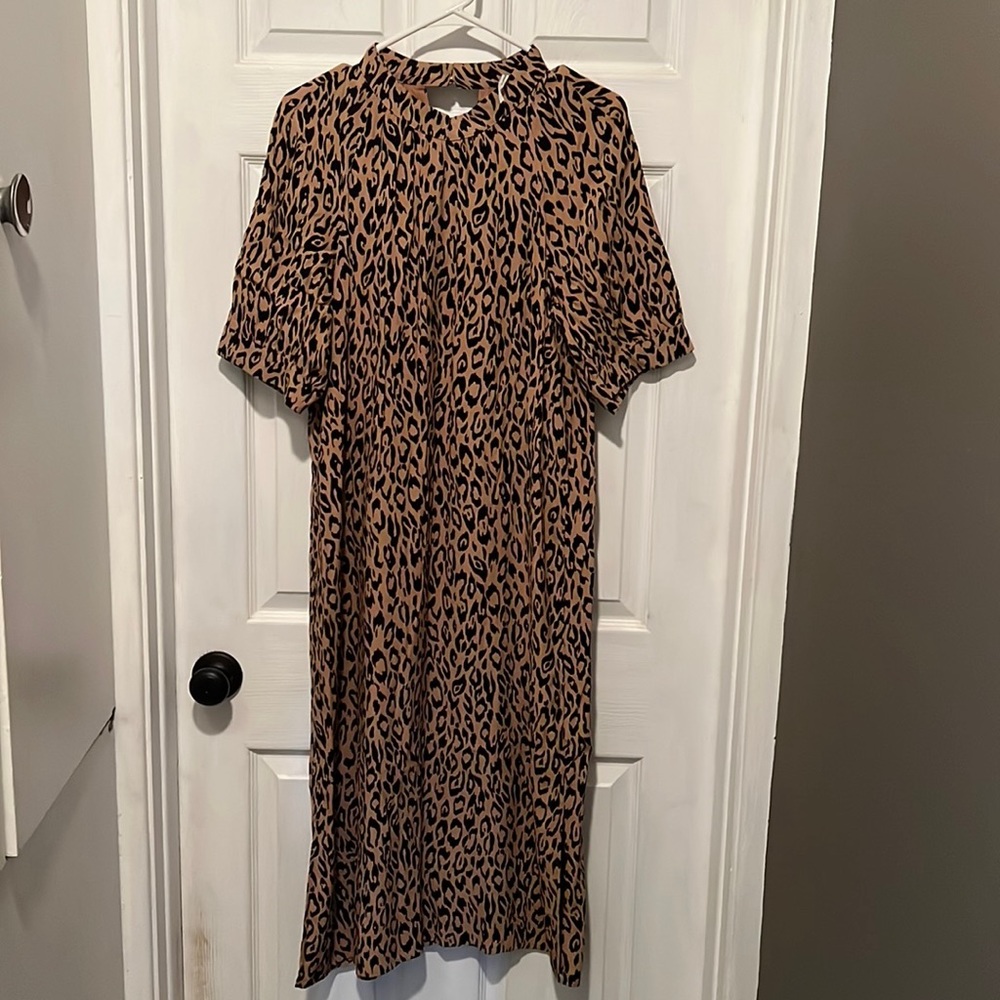 Leopard print Anthropologie dress